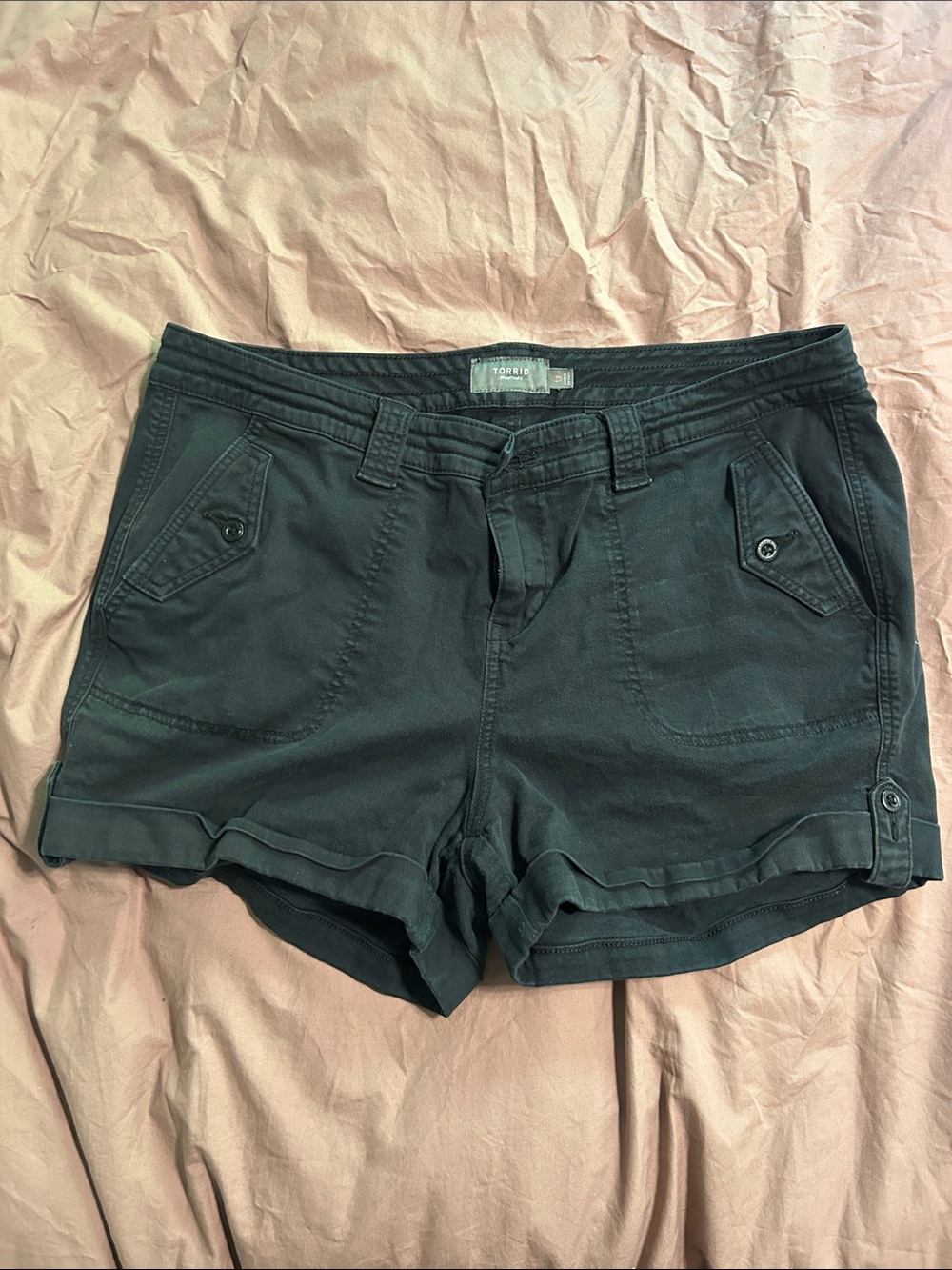 torrid Black Casual Twill Shorts 3” inseam